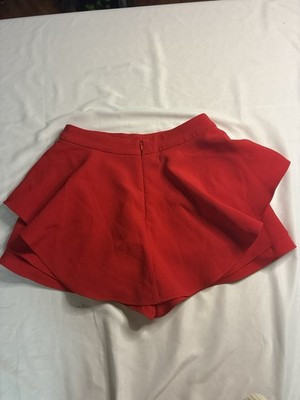 Free The Roses Ruffled Red Skort Women s Small