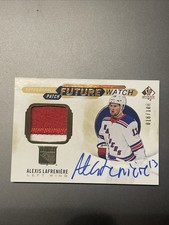 2020-2021 SP AUTHENTIC ALEXIS LAFRENIERE FUTURE WATCH AUTO PATCH ROOKIE RC /100