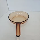 Vintage Visions Corning Amber Skillet 7" Frying Pan Waffle Bottom France