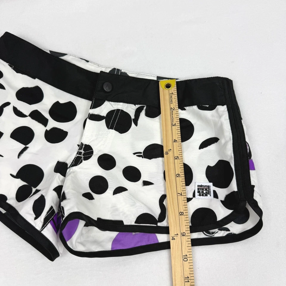 Pantalones Cortos Volcom Modulator Lunares Púrpura Negro Blanco Talla 3 Lunares Volka Y2K Foto 4 de 4