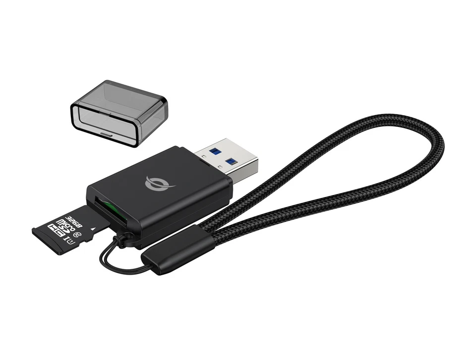 Conceptronic BIAN07B Lettore di Schede USB 3.2 Gen 1 MicroSD/SDHC/SDXC Nero - Immagine 3 di 4