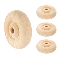Ruote in legno per lastre diametro 1-1/2" Ruota piatta per hobby in legno con foro 1/2" spessore 1/4" 4 pezzi