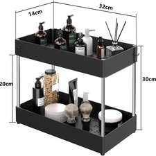 2 Tier Under Sink Organizer   Sliding Drawer Storage Rack