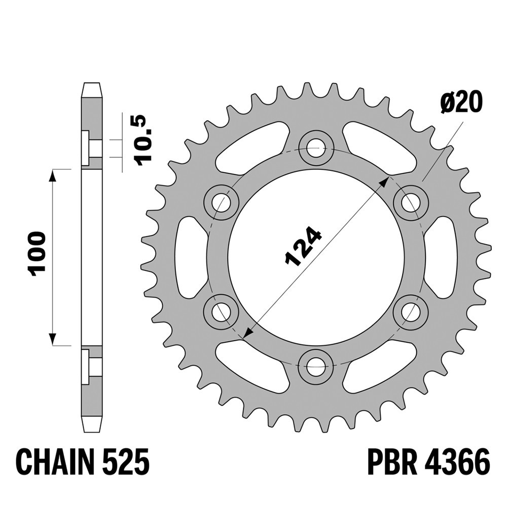 Pignon arrière PBR Ducati Monster S4 916 pour stopper les bruits de chaîne et saccades au démarrage