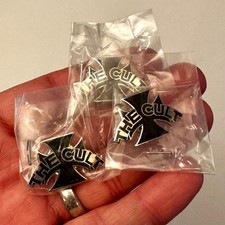 THE CULT Vintage 1985 Beggars Banquet Records PROMO Enamel Pins NEW LOT OF 3