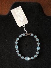 NWT ~ Bijoux Givenchy Blue Crystals Gun Metal...
