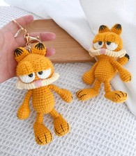 Crochet Cute Orange Cat, Amigurumi Cartoon Cat, Cute Animal Crochet Item