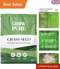 1kg Fast Growing Grass Seed Covering 60 sqm - Pet & Child Friendly Solution 22.95 per kilo