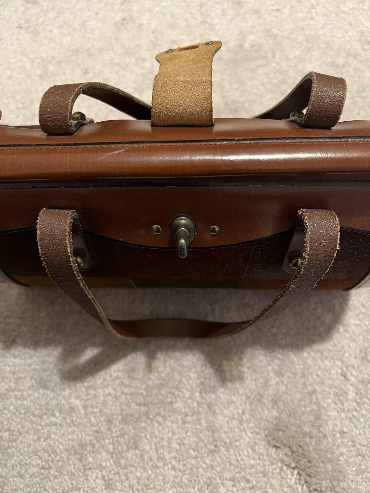 Burlington Patchwork Suede Leather Frame Handbag … - image 14