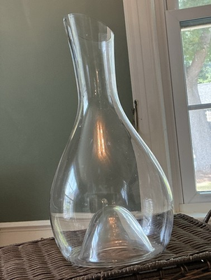 #ad RONA Slovakia Lead Free Crystal Wine Decanter Hand Blown Clear Barware $89.99
