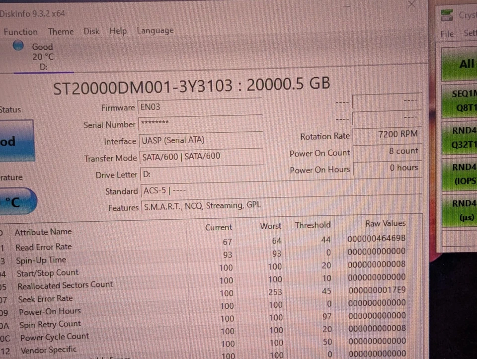 Disco duro interno Seagate ST20000DM001 20 TB 7200 RPM G3D Foto 4 de 4