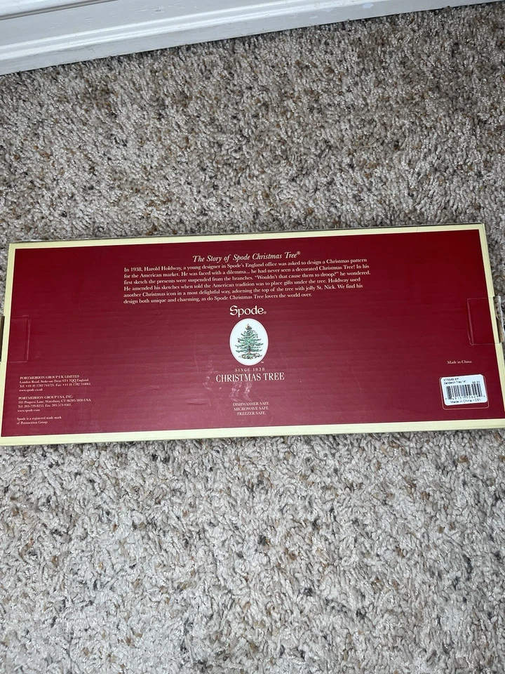 Spode Christmas Tree Sandwich Tray 14” New In Box 2023 - Image 2 of 3