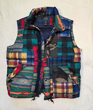 Polo Ralph Lauren Men  s Rare Patchwork Puffer Vest Full Zip Button L