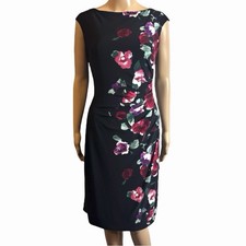 Lauren Ralph Lauren Floral Stretch Waist Gathered Dress Womens Size 4 