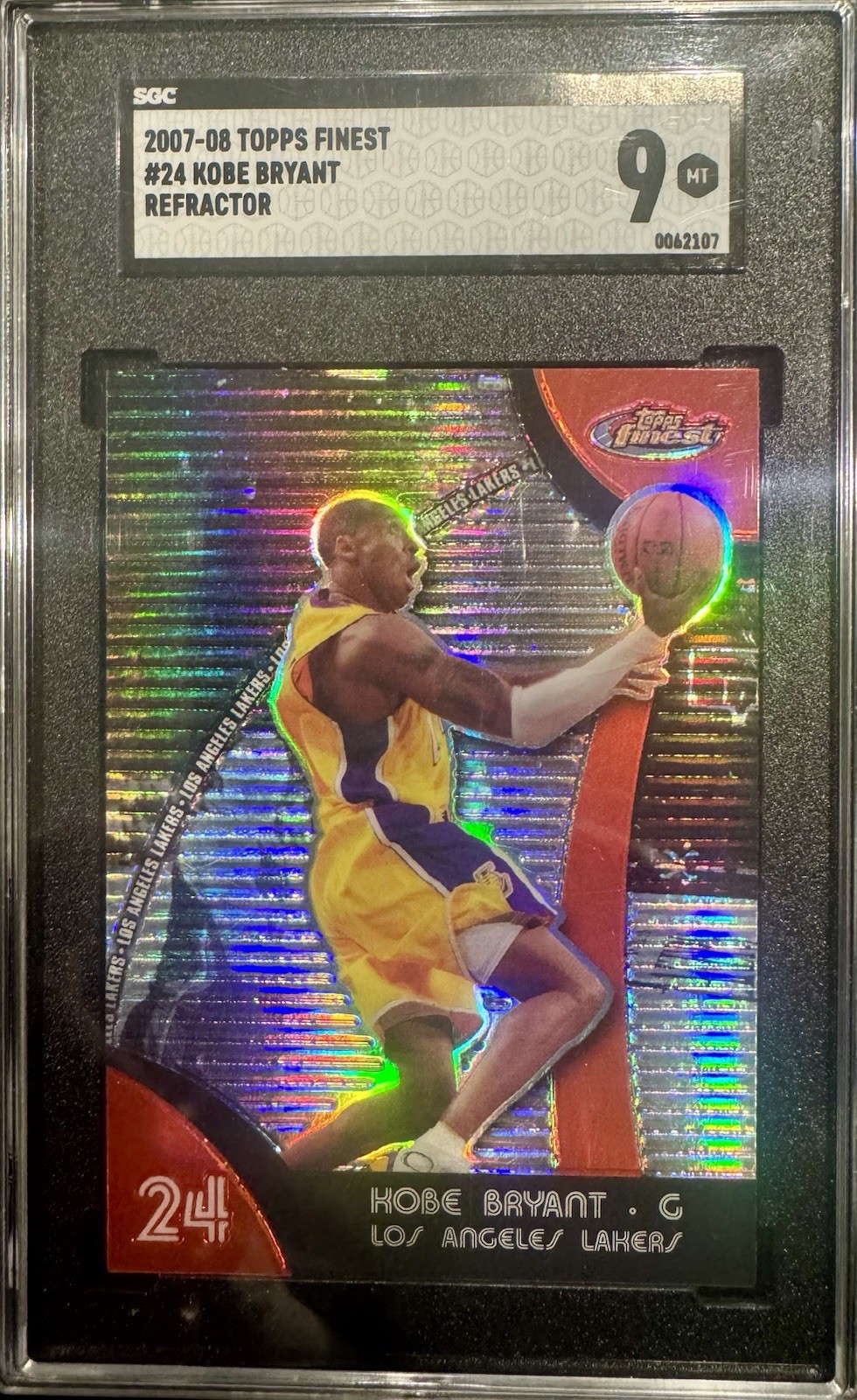 2007-08 Topps Finest - Kobe Bryant #24 Mamba Refractor Pop 1  SGC 9 Case Hit SP