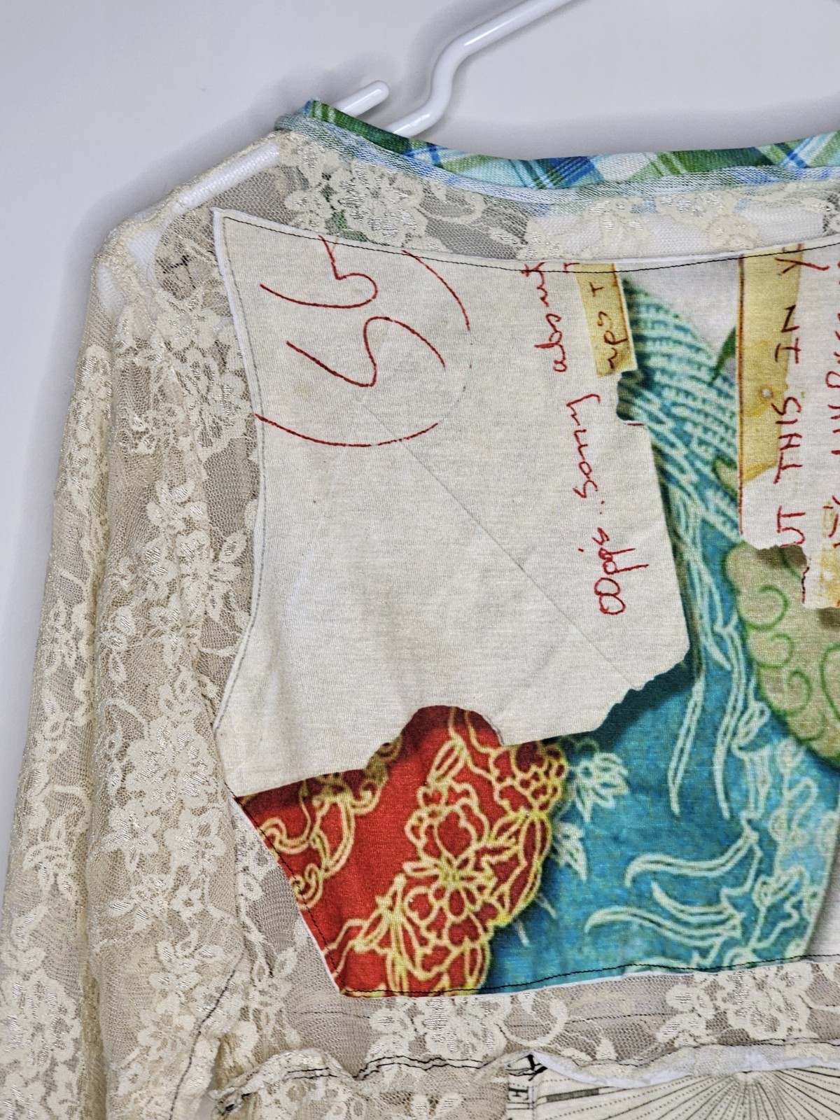 IPNG Designs Tunic Top Map Patchwork Lace Rhinest… - image 9