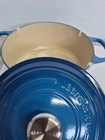 Le Creuset - 2.4L (2.5 QT) MARSEILLE Blue Enamel Cast Iron Round  Oven---9200