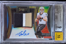 2023 Panini Select - Jumbo Signature Swatches Drew Brees Prizm Tie Dye /25 HOF!!