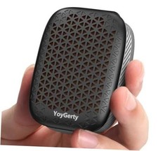 2026 Upgrade Wearable Bluetooth 5.4 Speaker, IPX7 Waterproof Clip-on Black