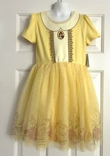 NWT Disney Princess Dress Belle Yellow Tulle Girls Size 7 8 Brand New 42 Tag