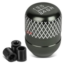 Gun Metal Aluminum Universal Racing Netted Style Manual 6-speed Stick Shift Knob