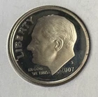2007 S: Silver Proof Roosevelt Dime, Toned. You grade it!