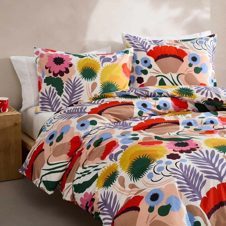 Marimekko - Duvet Cover King Size, Naturally Soft & Smooth Cotton Percale Beddin - Image 3 of 4