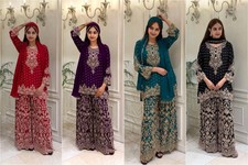 PUNJABI SHARARA PLAZZO KURTI PLAZZO SALWAR KAMEEZ SUIT WOMEN READY MADE DESIGNER