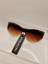 Ladies Diamante Brown Sunglasses Brand New with Case 100% UV Protected Fashion