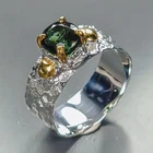 Jewellery Natural Tourmaline Ring 925 Sterling Silver Size 8.5 /R480646