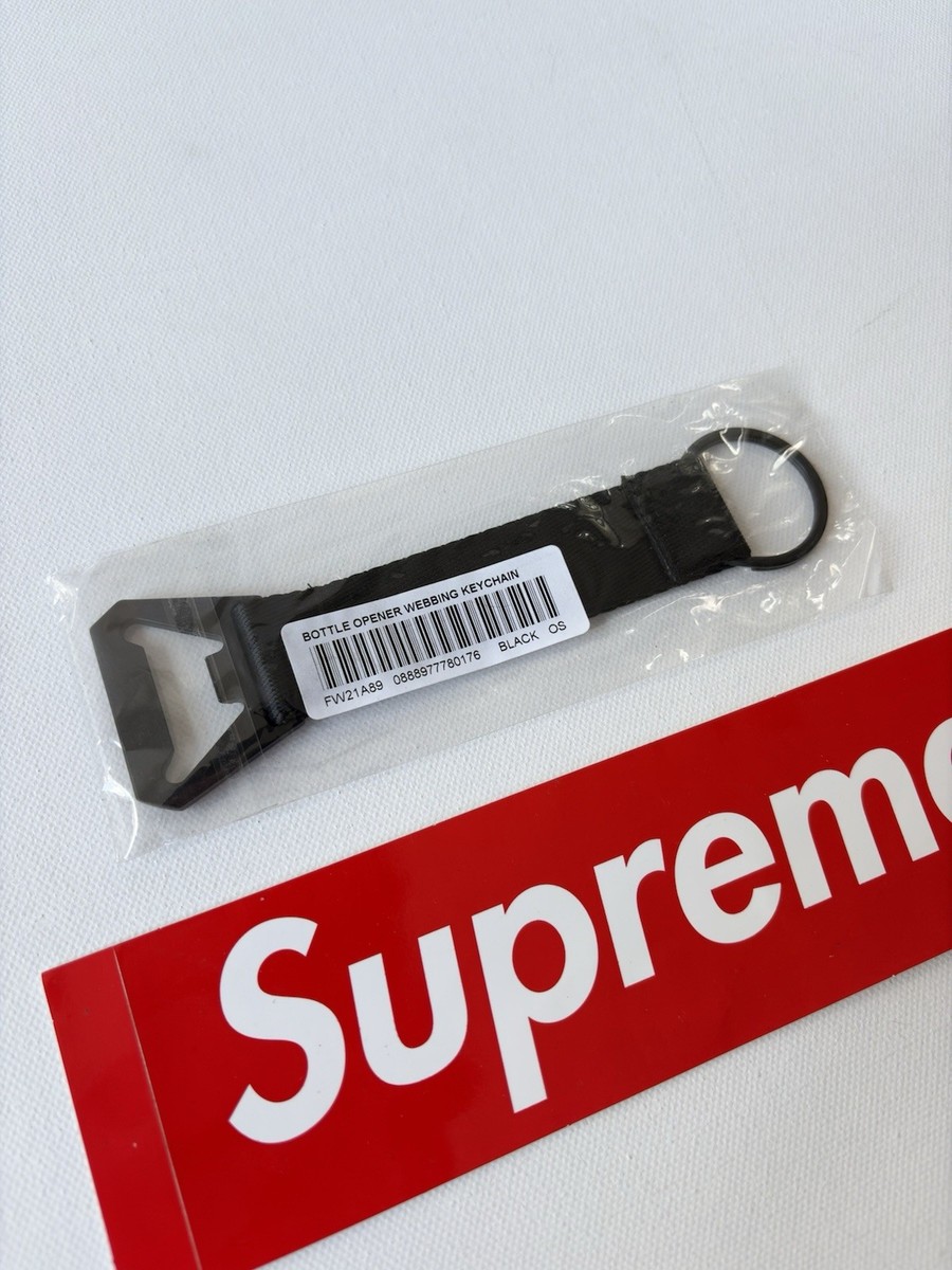 Supreme Bottle Opener Webbing Keychain Black FW21 | eBay