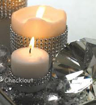 4.5'' x 3 Yard  Wedding Decoration Supplies Rhinestone Diamond Wraps Ribbon Mesh
