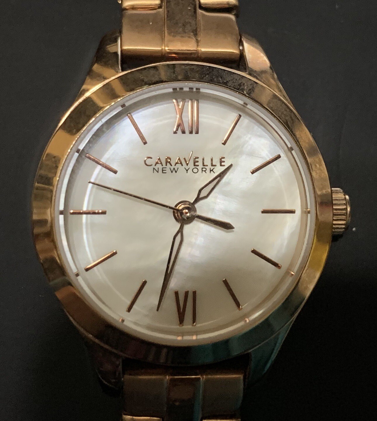Caravelle by Bulova Women's 44L156 Rose Gold-Tone Steel Japan Mvt Watch  28 mm