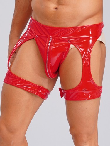 Mens Briefs Zipper Thong Night Club Underwear Cosplay Panties Bulge Pouch Open - Picture 7 of 64