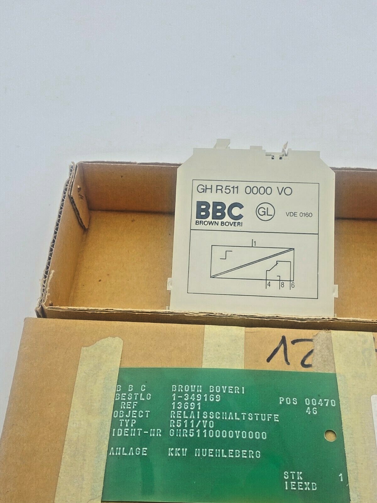 Relais de commutation BBC GH-R511-0000-VO robuste en boîtier isolant gris