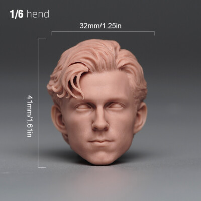 1:6 Spider-Man Tom Holland Head Sculpt Model For 12'' Male Action
