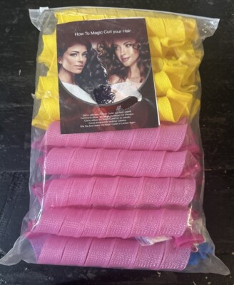 ''Magic'' No Heat Spiral Hair Rollers / Curlers -  29 Count