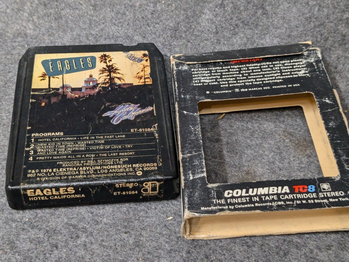 The Eagles, Hotel California (8-Track Tape, 1976, Black Cart) ET