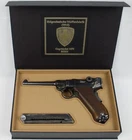 PISTOL PRESENTATION CUSTOM DISPLAY CASE BOX for SWISS W+F LUGER P06 4 3/4"" 7,65
