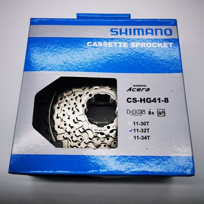 Shimano Kassette CS-HG41 8-fach, 11-32 Zähne HG 41 Steckkassette Zahnkranz MTB