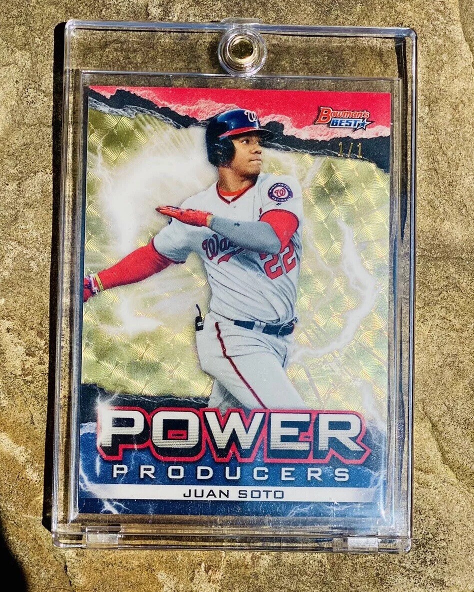 Juan Soto Superfractor 1/1 2020 Bowman’s Best One Of One Power Producer Insert