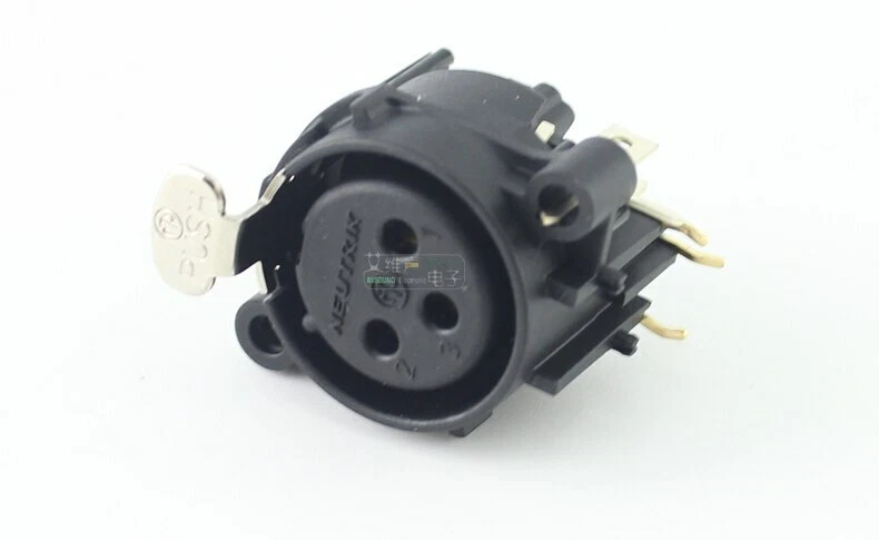 NEUTRIK NC3FAH2 3 polos hembra XLR receptáculo cañón zócalo horizontal montaje PCB Foto 2 de 4