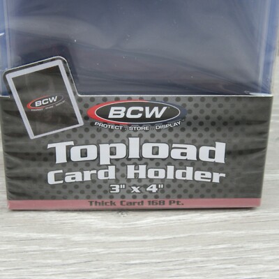 BCW 3x4 Thick Card Toploaders – 168 Pt. (10 Pack) For Sports & Gaming Cards