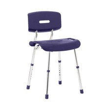 Blue Shower Chair with Backrest, 400 lb. Weight Capacity, Microban Treated