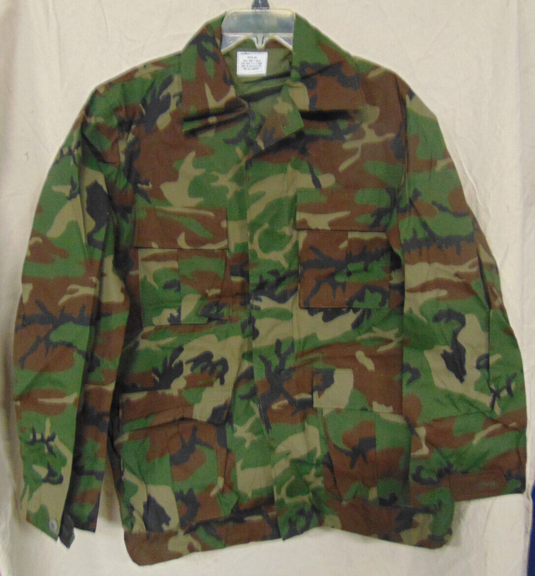 1979 U.S. Military Brown Dominant Camo Rip-Stop BDU Jacket M/L,NOS