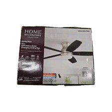 NEW Home Decorators Ashby Park 52" LED Brushed Nickel Ceiling Fan C1