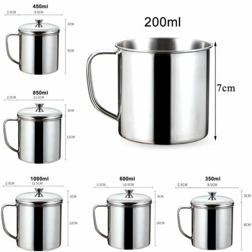 Tazas de acero inoxidable