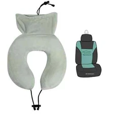 Memory Foam U Shaped Travel Sleep Pillow Neck Support Head Back Cushion Gray