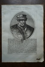 HUGUES CAPET ROY DE FRANCE......Portrait. Original Engraving (1660). A Paris