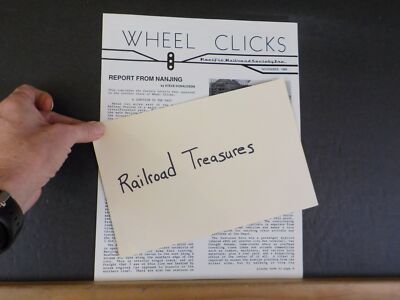 Wheel Klicks 1988 November Pacific Railroad Society Bericht von Nanjing Junction